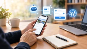 KI-Bloggenerator und WordPress-Integration mit einem Workflow zur Inhaltsbearbeitung per Smartphone